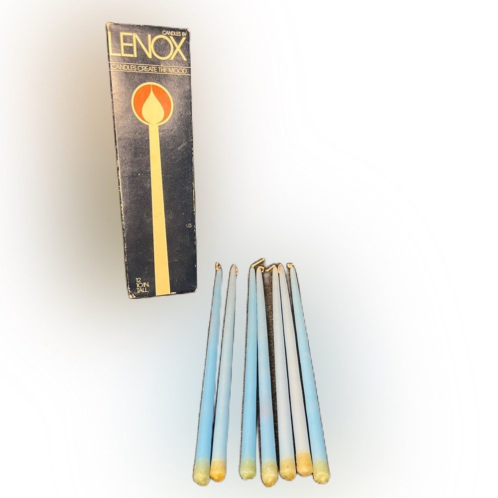 7 original LENOX handipped candles Vintage